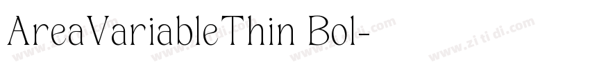 AreaVariableThin Bol字体转换